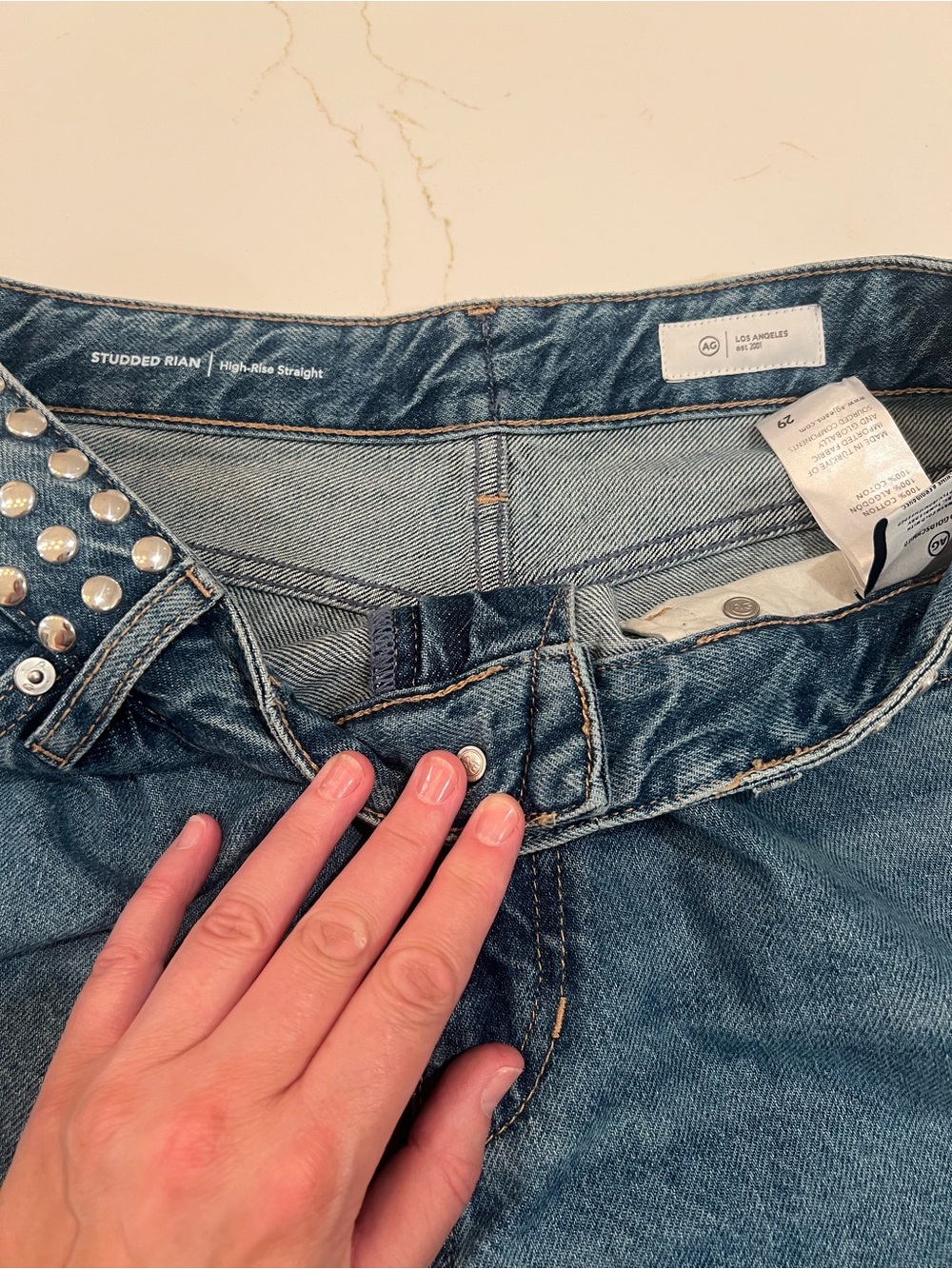 Ag Adriano Goldschmied Rian Super High-Waist Straight Leg Jeans | 29 - Picture 9 of 12